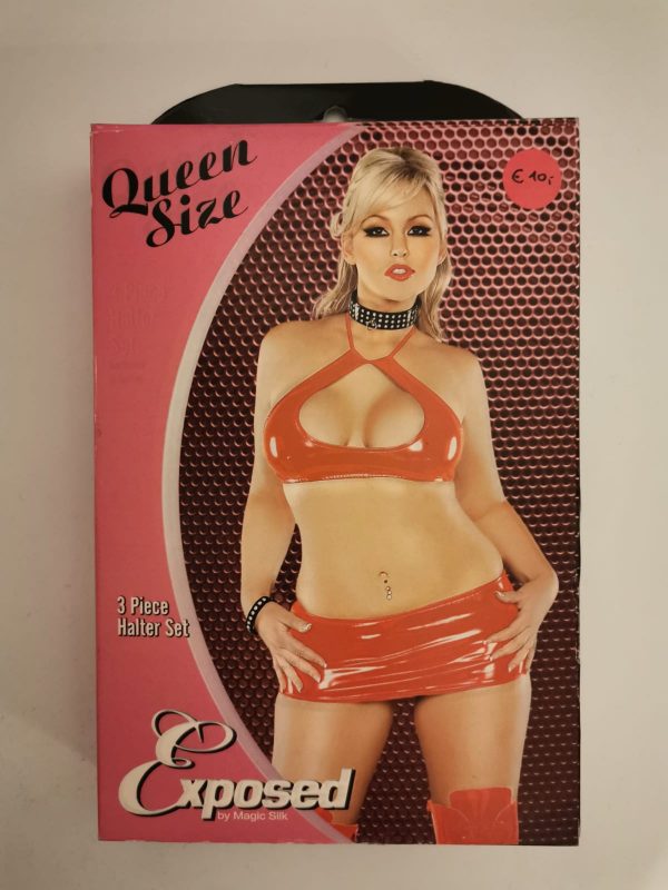 3 Piece Halter Set, rot, Größe QueenSize, ZN42