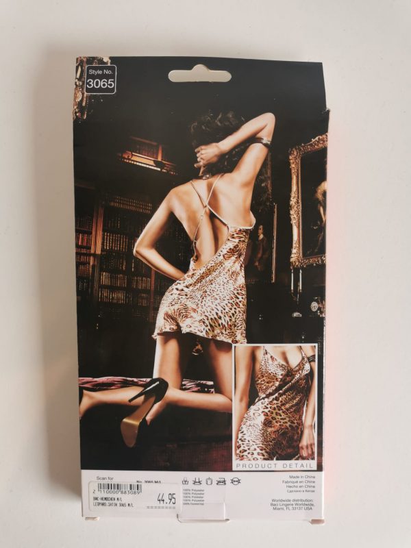 Satin Chemise Leopardenmuster, Größe M/L, ZO18 – Bild 2
