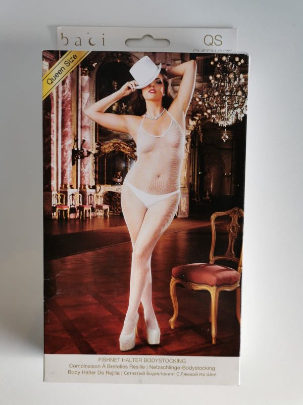 Netzschlinge-Bodystocking, weiß, Größe QueenSize, ZS10