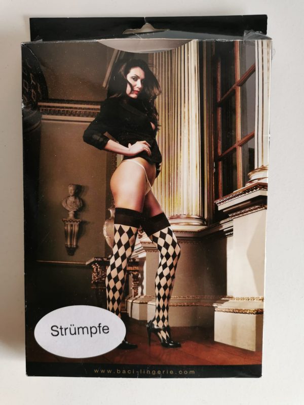 Strümpfe. schwarz/ champagne, One Size, ZE12