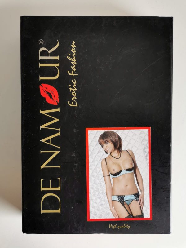 Bra-Skirtini-String, schwarz/türkis, M, YQ02